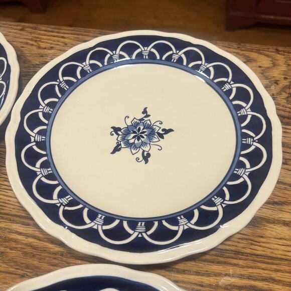 7 Euro Ceramica - Blue Garden Collection - 10 3/8” Dinner Plates EXCELLENT! - Picture 7 of 11